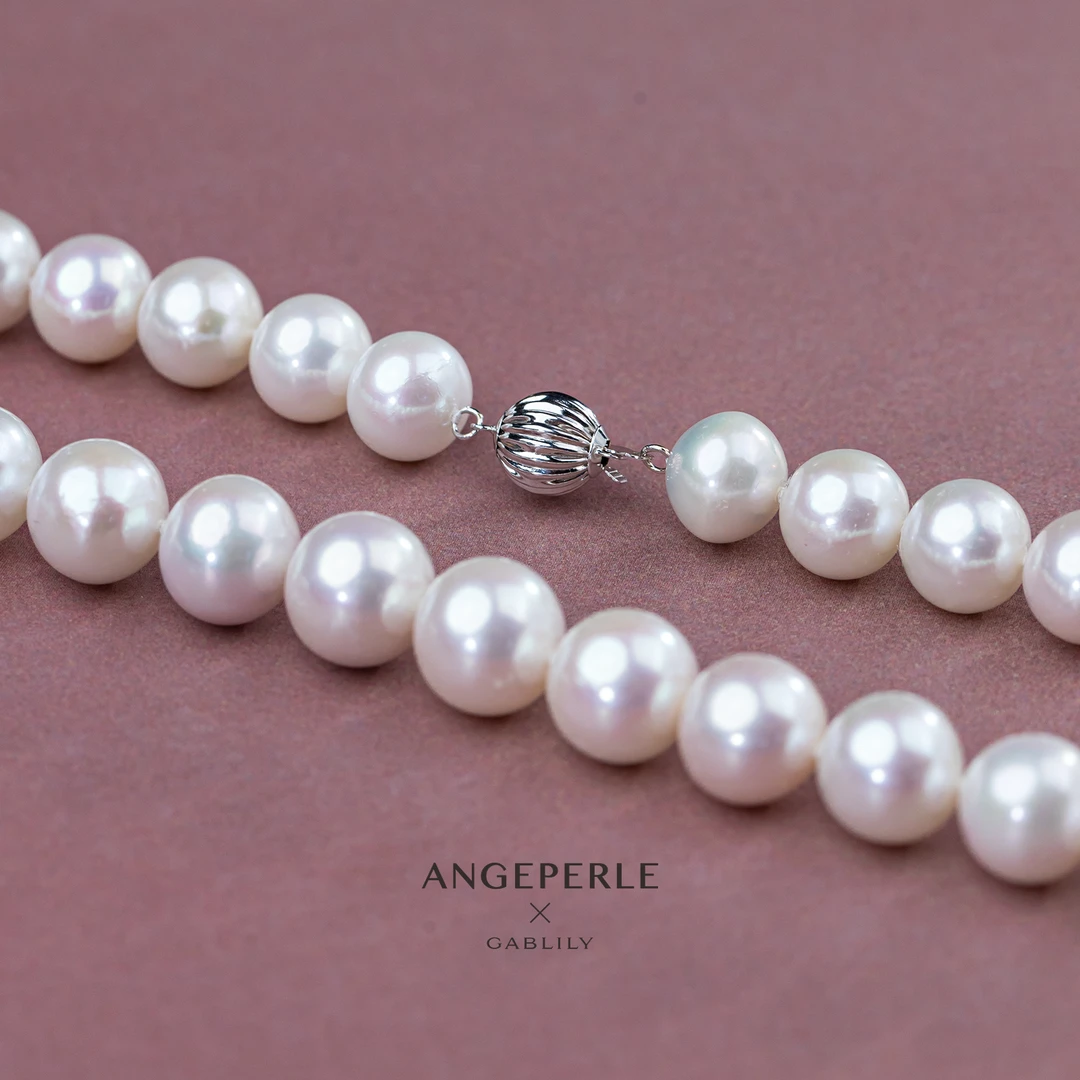 【泉腾腾】天使之泪 淡水珍珠珈白丽项链14K金扣头10.5-12.5mm时尚