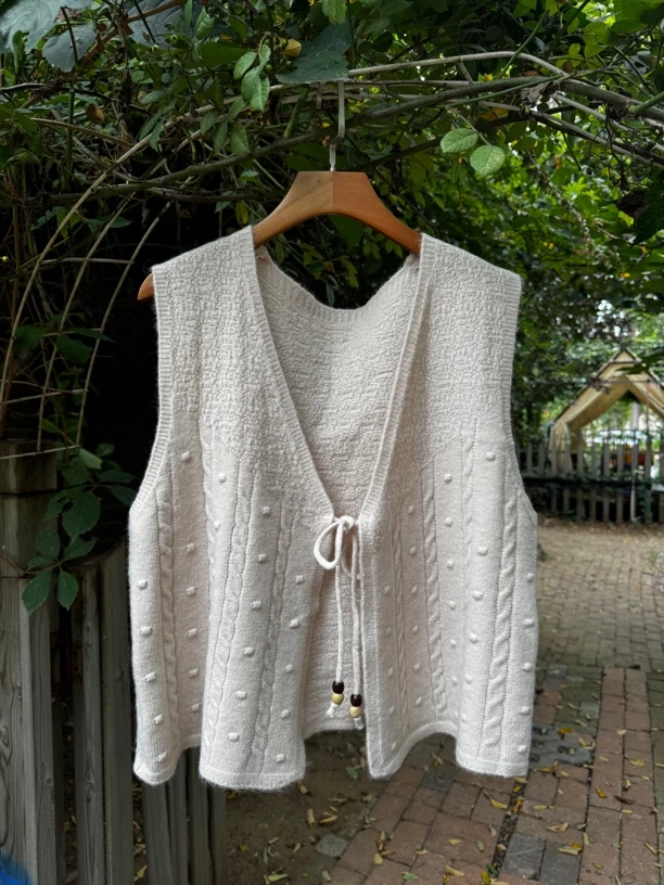 编号D168 花衣部落秋季复古百搭宽松针织马甲