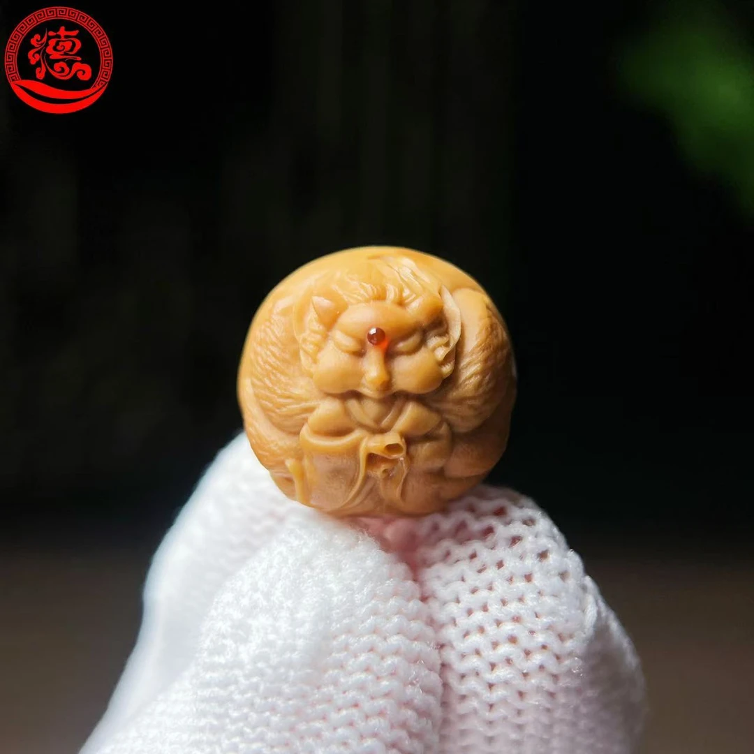 猴头核桃  1.6九尾狐镶嵌款 文玩单粒