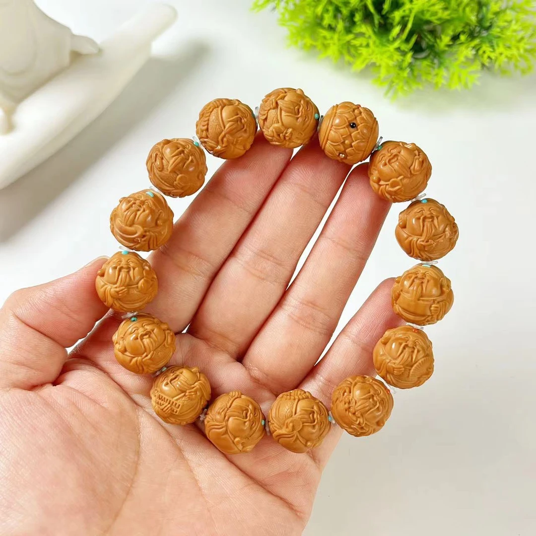 猴头核桃  1.4-1.7贵派财神（镶嵌+金标）  手串