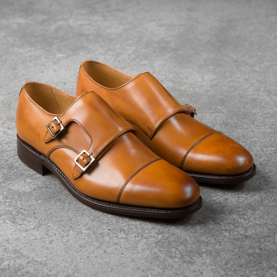 玩儿！英产上路！现货！多色滕斯托尔双扣孟克鞋男手工休闲僧侣鞋