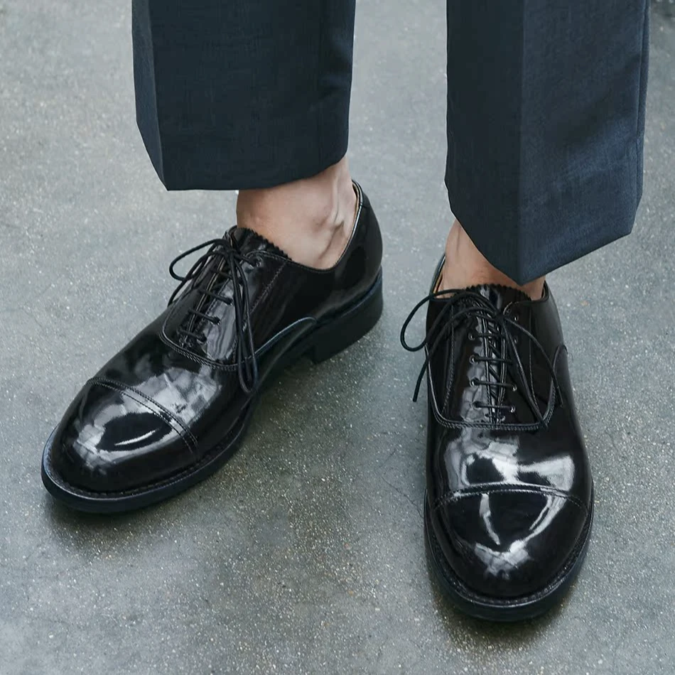 玩儿·1940’s British Shoes 意大利亮面小牛皮 手工绅装牛津鞋