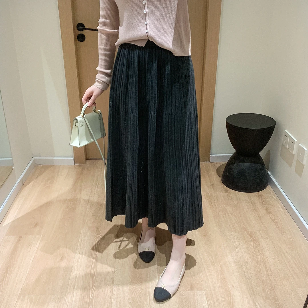 大叮自制 清仓！45支加厚气质坑条A字裙 Q502