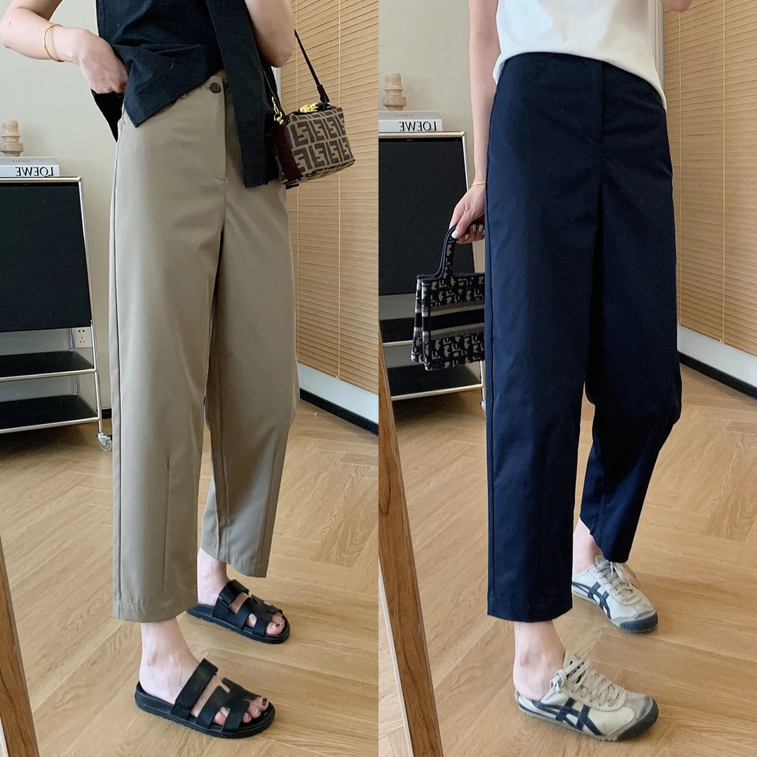 大叮自制清仓【生态环保系列】抗皱遮肉修胯小个子九分休闲裤！K1749