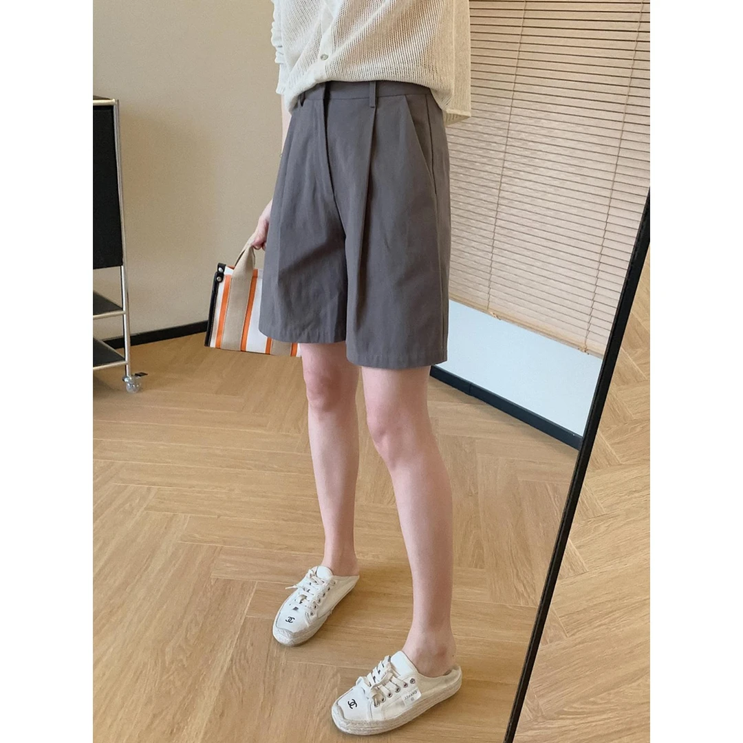 大叮自制 清仓！水洗高支棉捏褶西装中裤 K1312