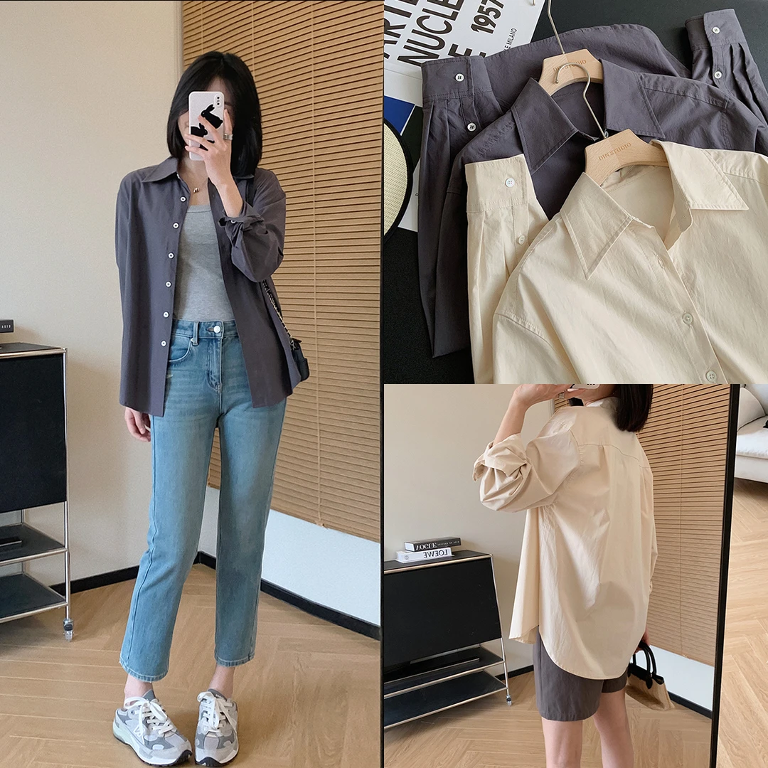 大叮自制 清仓！全棉休闲衬衫女衬衣上衣 S4054