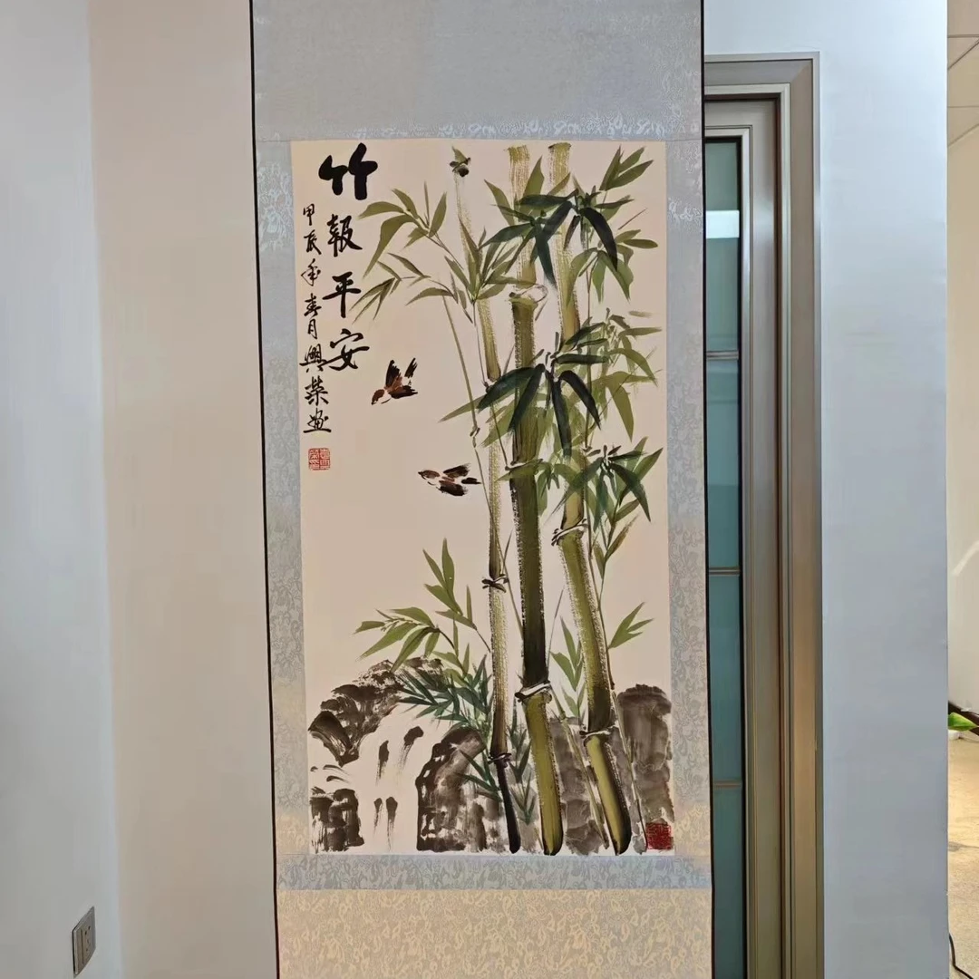 装饰画-《竹报平安》