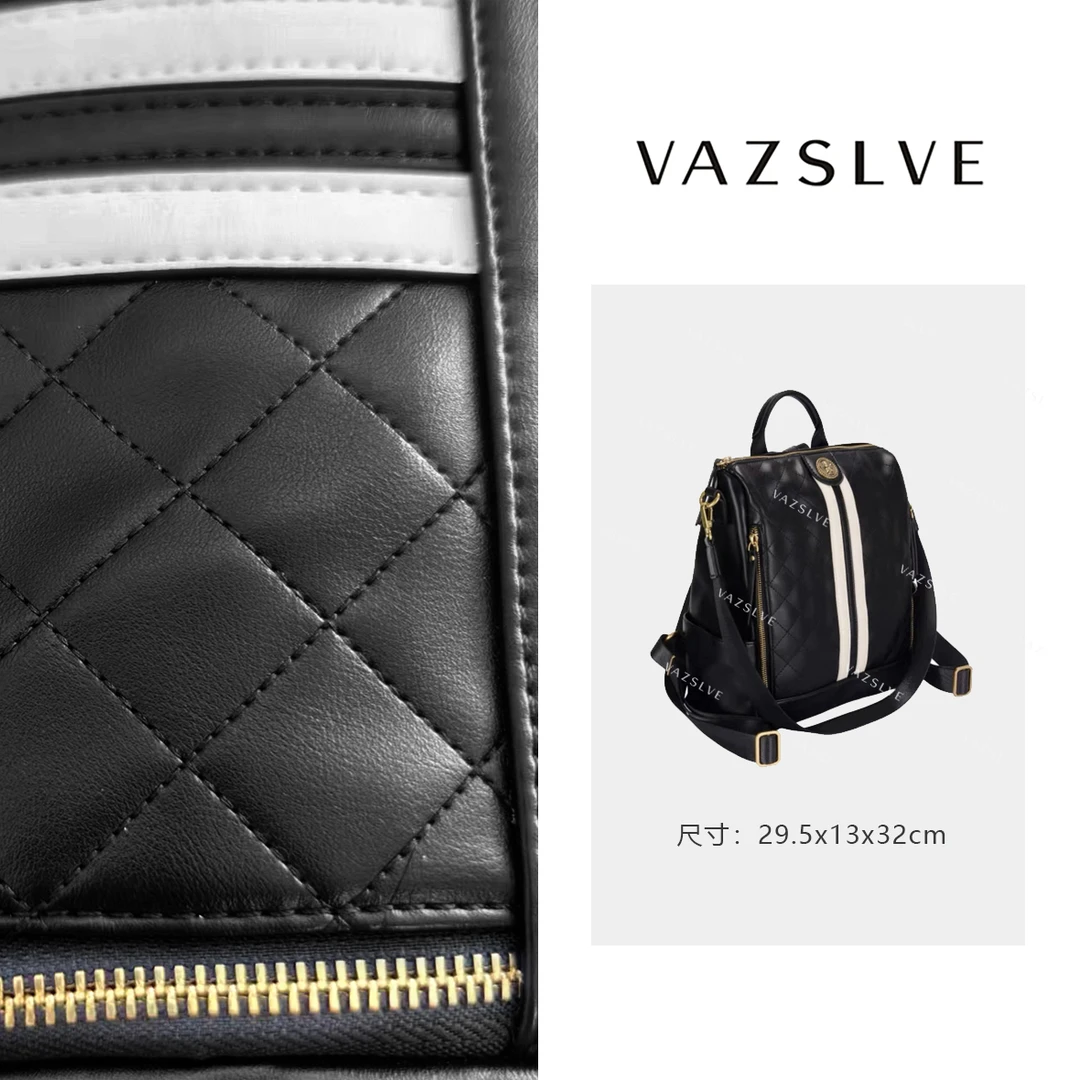【VAZSLVE/全新奢品】捡漏GQ-36161-黑色-RAIN.CUN双肩包29.5*13*32