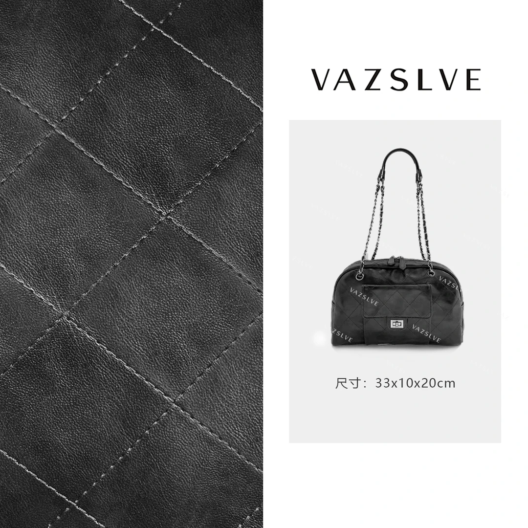 SK-62616-黑色 34*22*10cm 小香气质条纹设计师韩版斜跨轻奢女包