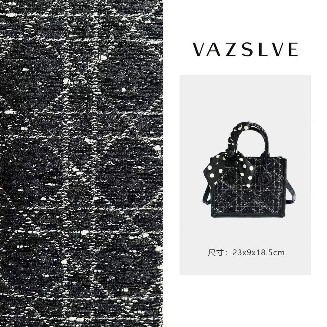 ZT-D7081-斑澜黑 小香风气质条纹设计师韩版斜跨轻奢女包