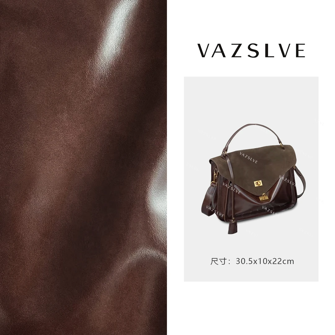 SKL-5358-咖啡色 气质条纹设计师韩版斜跨轻奢女包