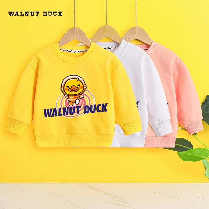 WALNUTDUCK2025春秋新款儿童时尚卫衣  男女童休闲百搭运动款5249