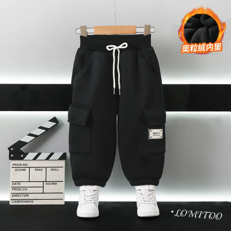 lomitoo/洛米兔2024冬季新款工装休闲加绒卫裤4K247