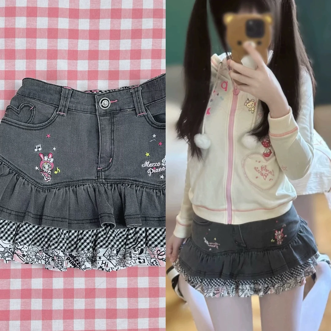 呐咔呐咿y2k可爱软妹风少女萝莉亚文化半身裙女儿服辣妹穿搭短款