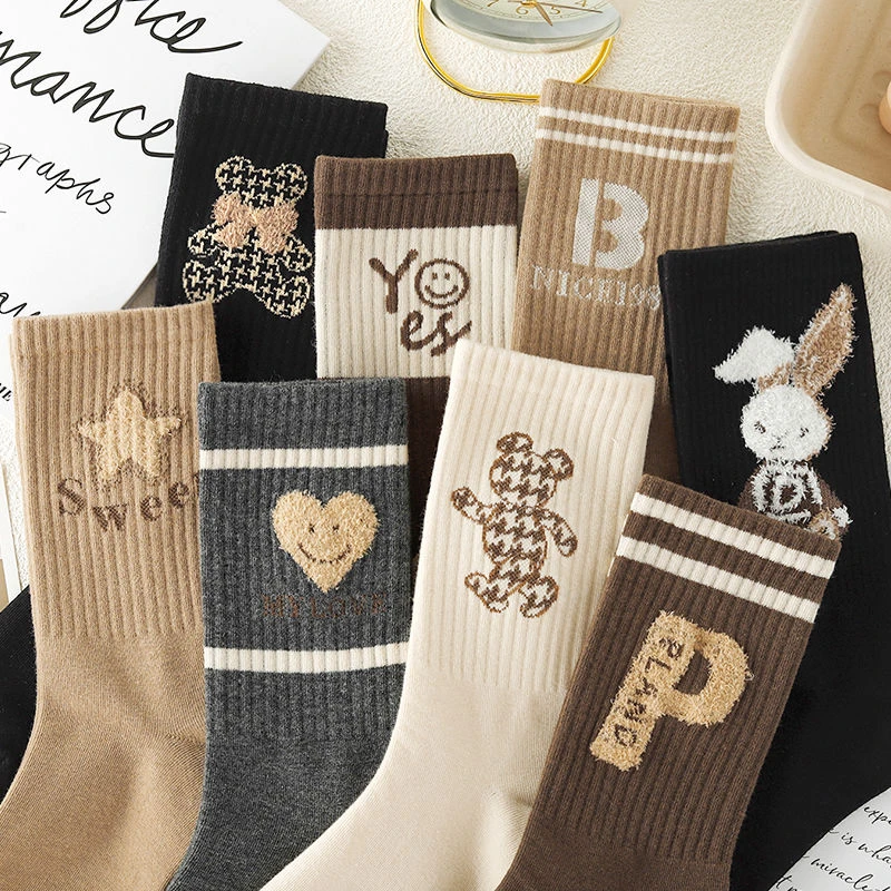 【鲨鱼裤】袜子女秋冬2023爆款雪地靴棉袜子百搭运动风网红高筒棉