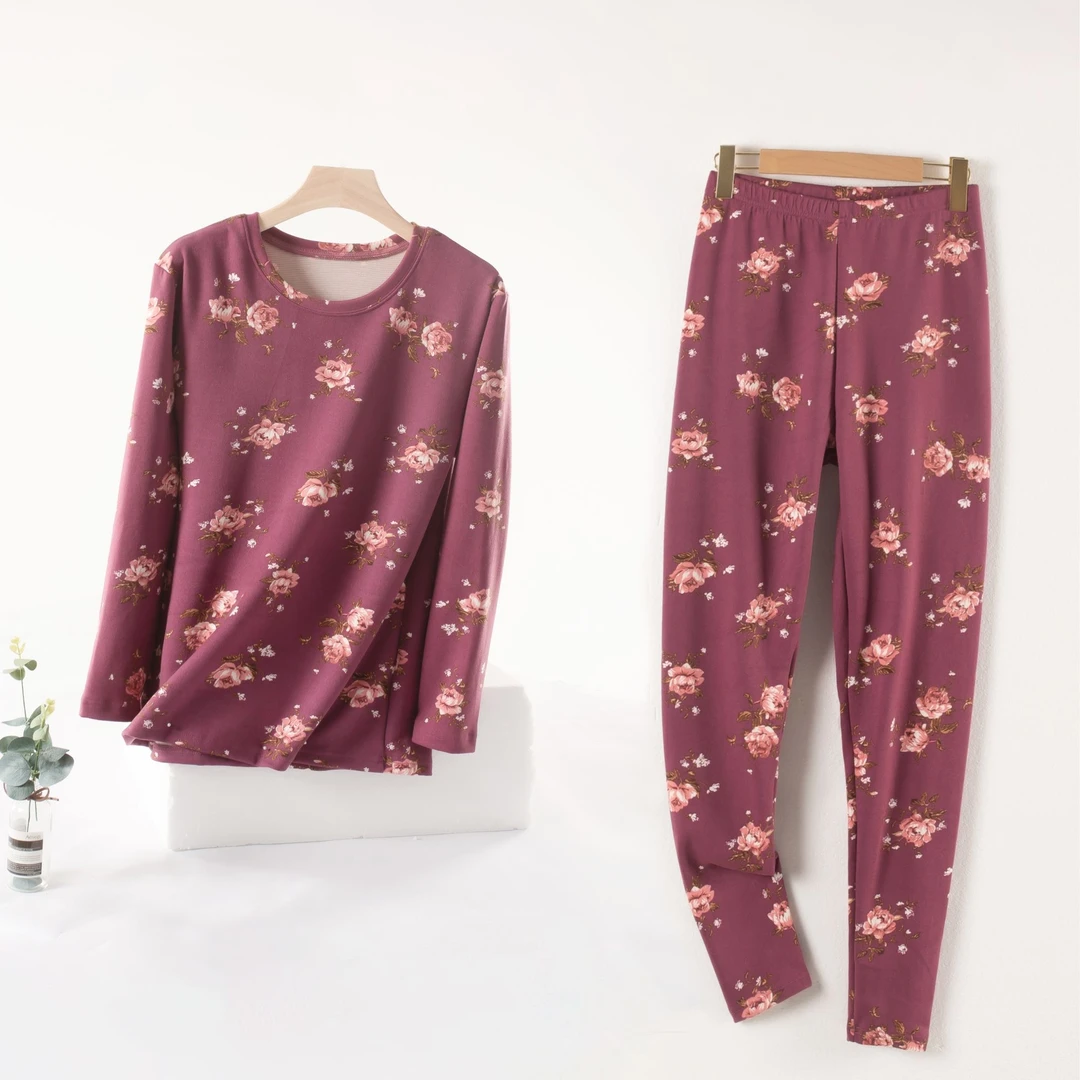 【秋冬新款】大花女保暖套装520