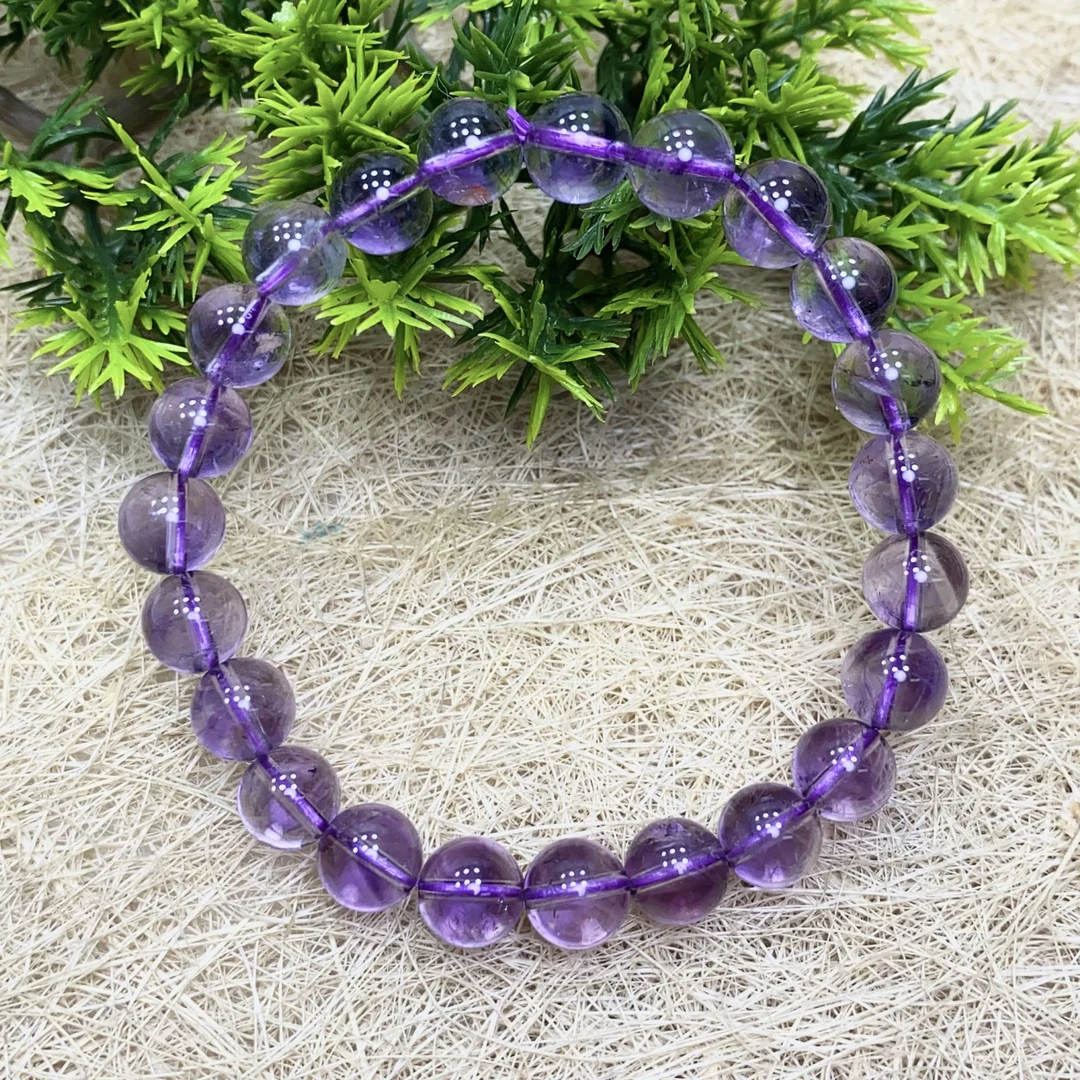 天然紫水晶单圈百搭手链手串 00910