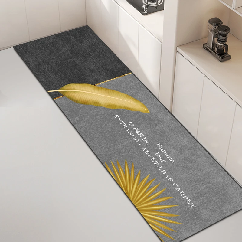 水晶绒【现代轻奢简约】家用长条可水洗厨房床边吸水吸油地垫