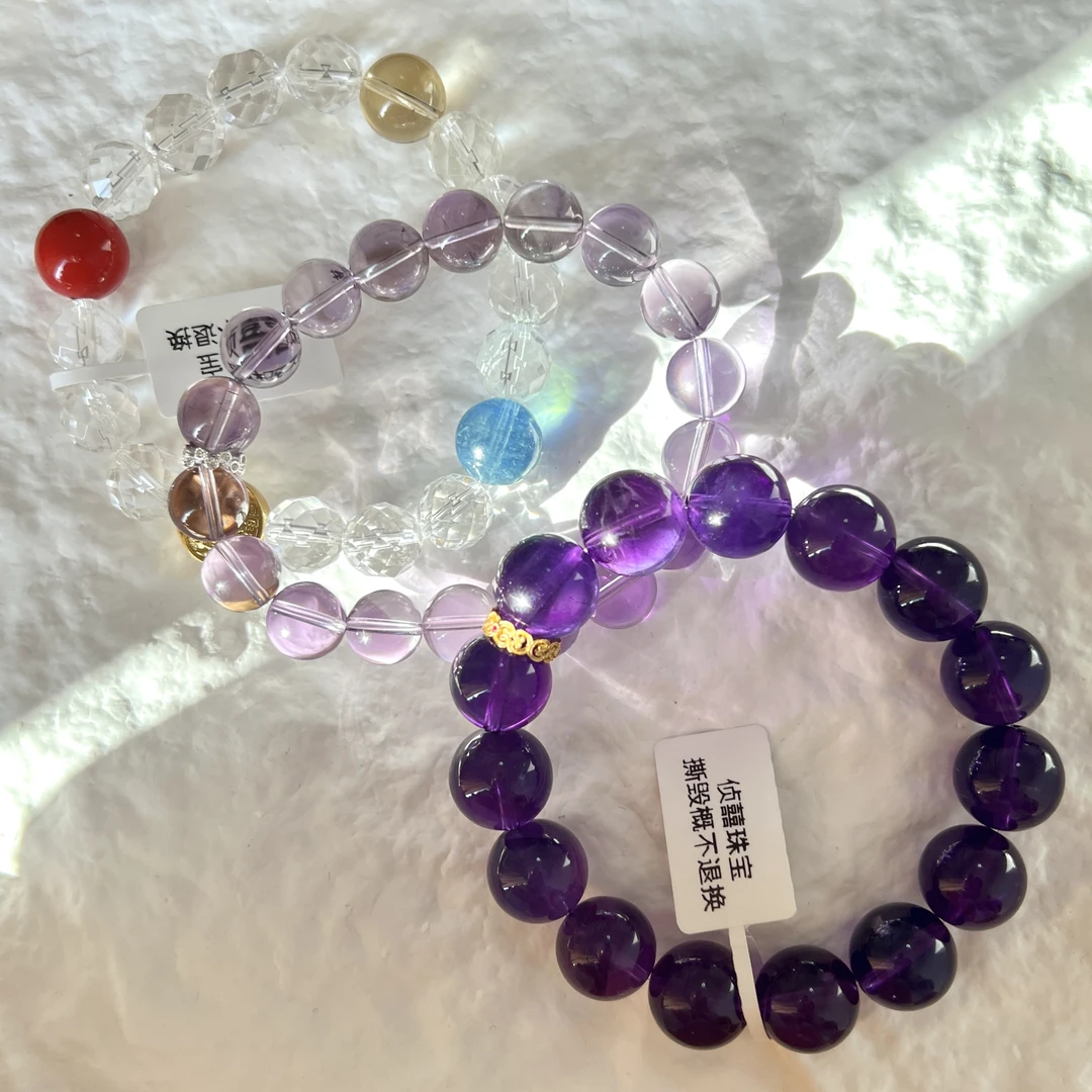 【侦囍珠宝】侦囍珠宝天然水晶手串多样性发一