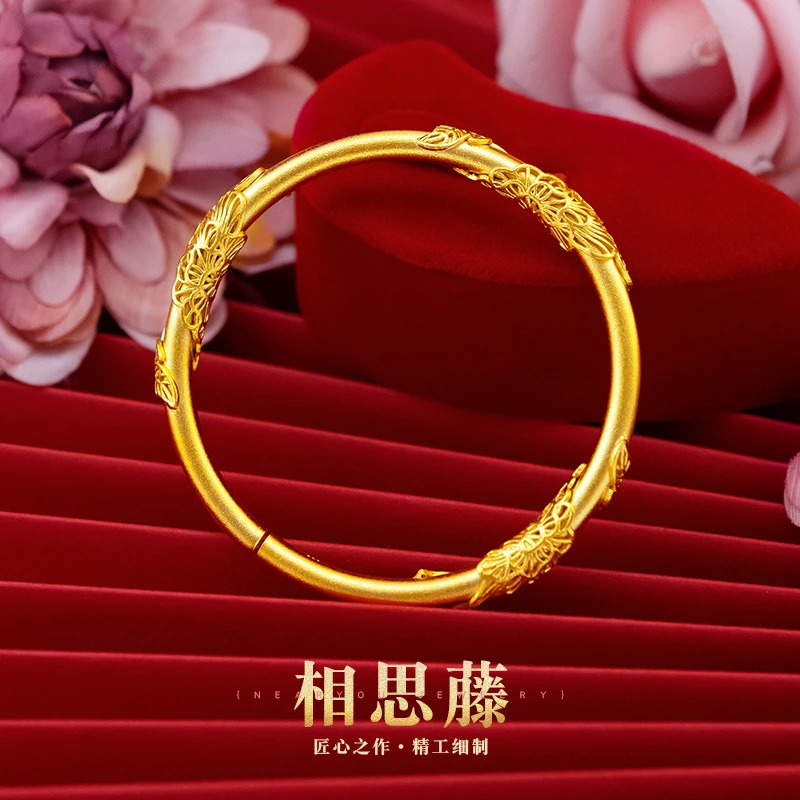 合金手镯 女款时尚复古古法精美素款气质百搭手镯 相思藤