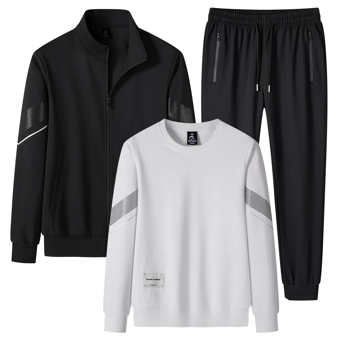 曼蝶狐春秋运动套装情侣同款时尚休闲百搭户外圆领宽松跑步潮流款