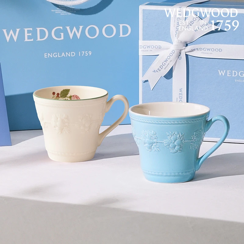 Wedgwood【抖音专供】欢愉假日蓝色树莓对杯情侣马克杯礼物