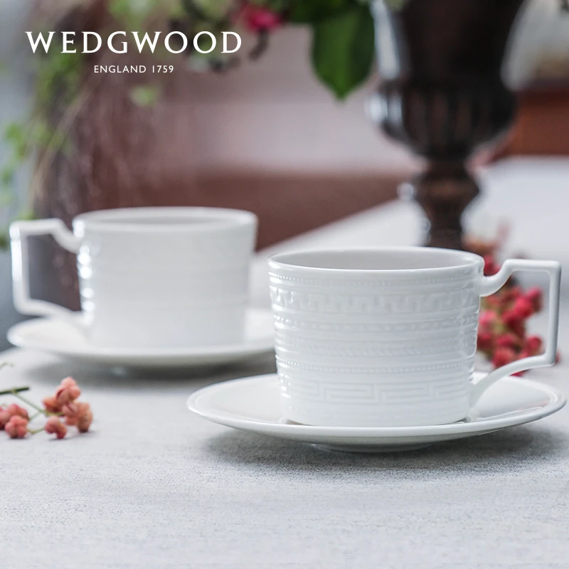 Wedgwood官方旗舰意大利浮雕骨瓷咖啡杯马克杯节新婚礼物礼盒-bei