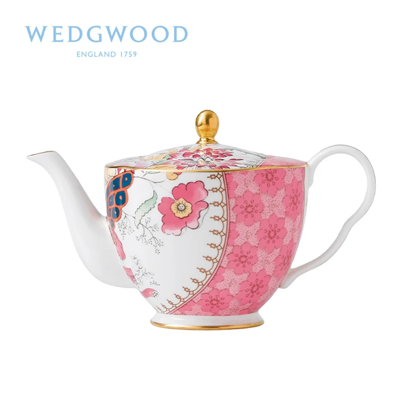 Wedgwood【乔迁礼物】花间舞蝶骨瓷壶500ml茶壶奢侈品礼物礼盒