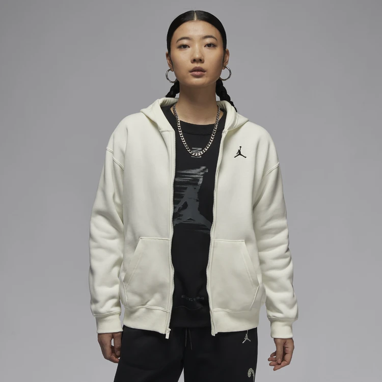 Nike/耐克官方正品官方AIR JORDAN白色休闲连帽卫衣FV7168-133