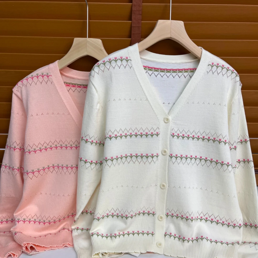 小易服饰：早秋冬季新款针织上衣女百搭开衫毛衣外套头上衣Y0111