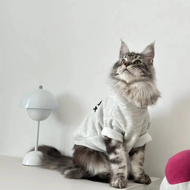猫咪衣服狗狗衣服冬天保暖加厚加绒卫衣帅气宠物装缅因雪纳瑞泰迪