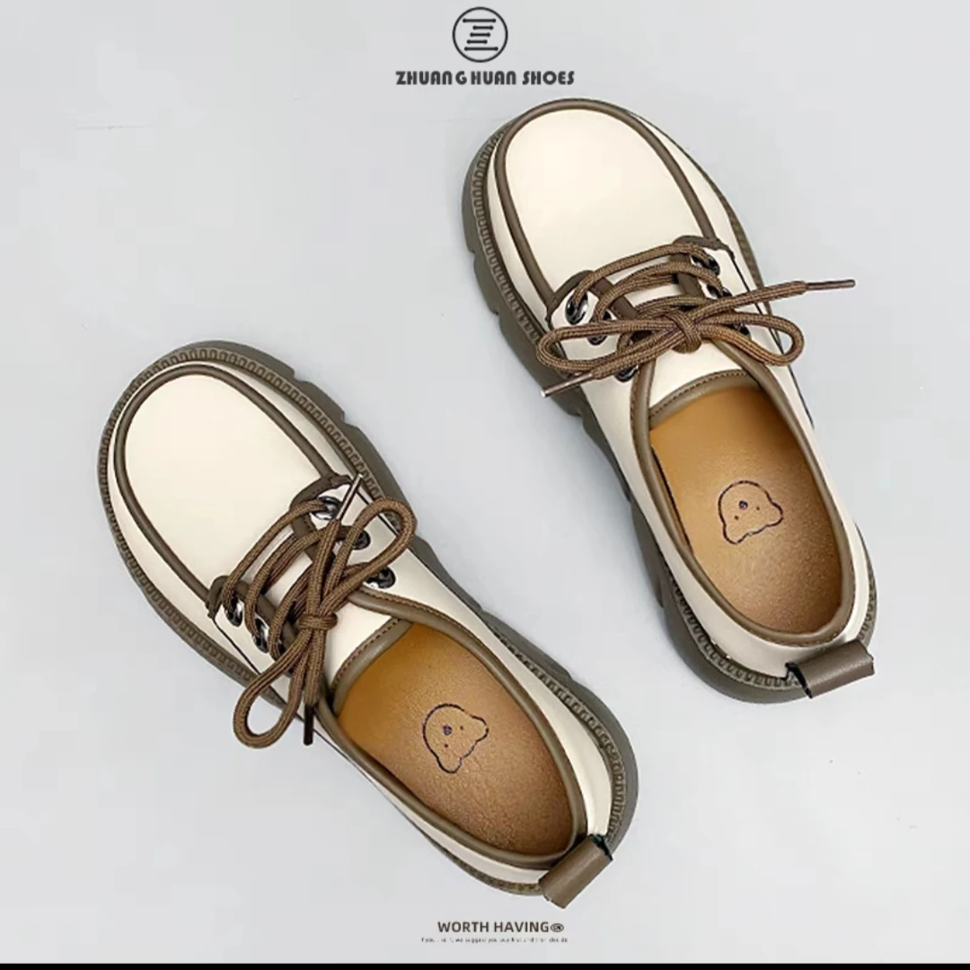 厚底乐福鞋夏季复古英伦日系大码女鞋百搭皮鞋