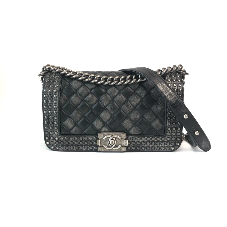 95新 Chanel/香奈儿 安洁利严选CHANEL黑银leboy单肩包WHL408004H