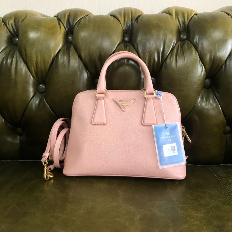 95新 Prada/普拉达 安洁利严选Prada粉色手提单肩包WHZ20652H