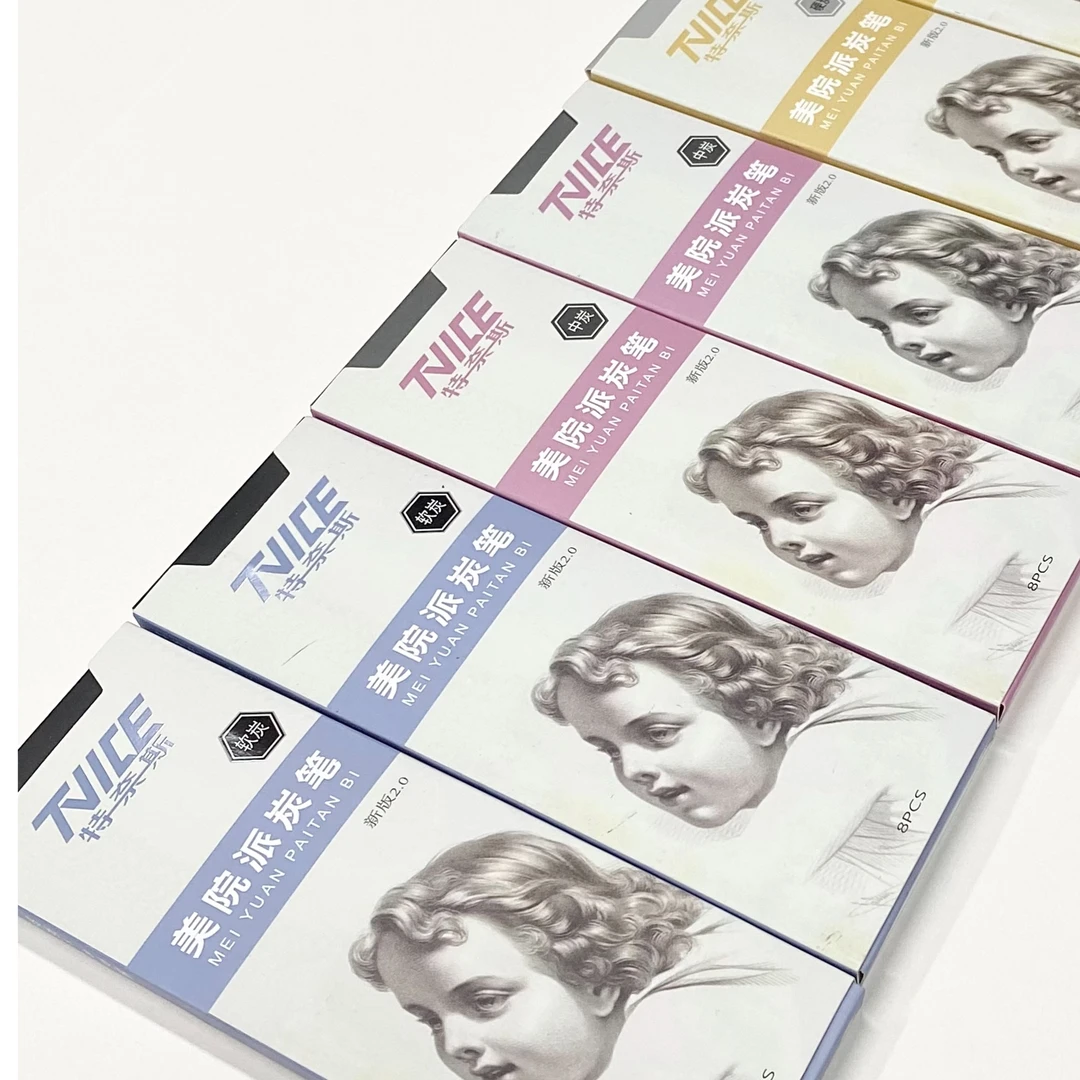 特奈斯哑光炭笔美术生专用炭笔素描速写炭笔的丝滑细腻画画工具