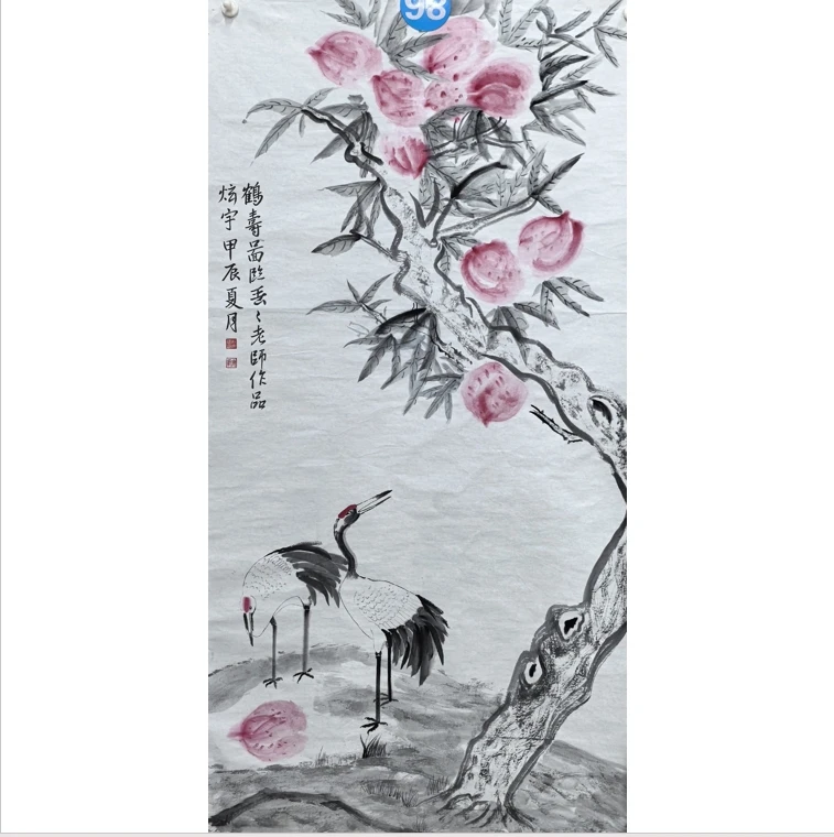 工艺装饰画纯手工7月【29-98号学生作品】国画艺术作品丢丢老师学生