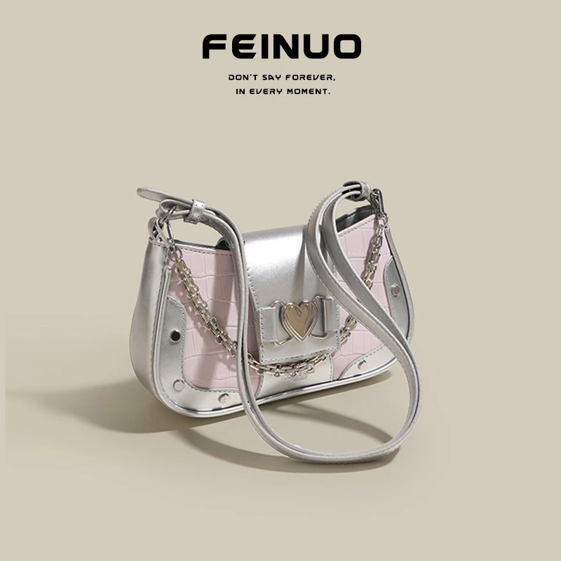 【FEINUO/妃诺】小众腋下包包女2024新款甜酷辣妹高级感单肩斜挎包