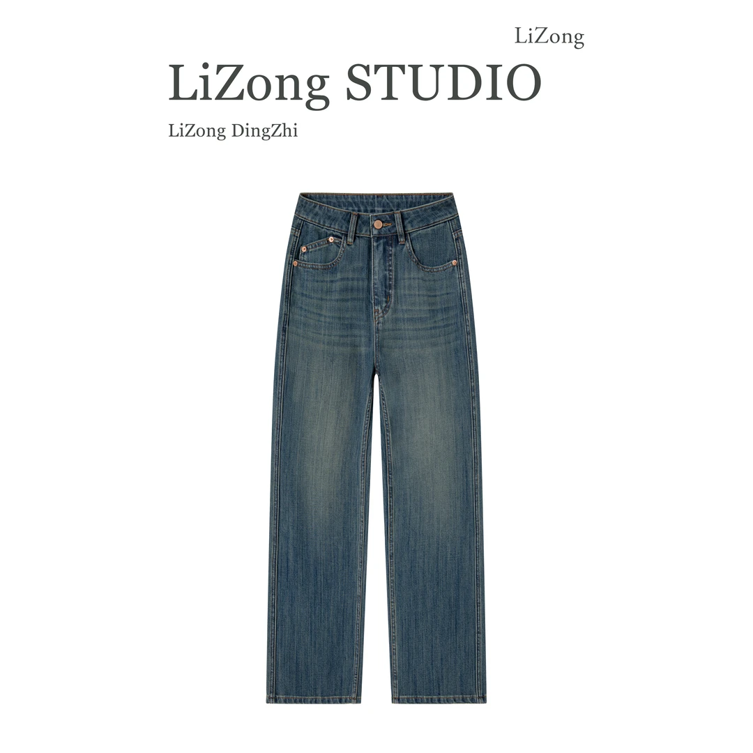 PF-7219早秋深色系深圳南油原版牛仔裤女徕卡四面弹天丝