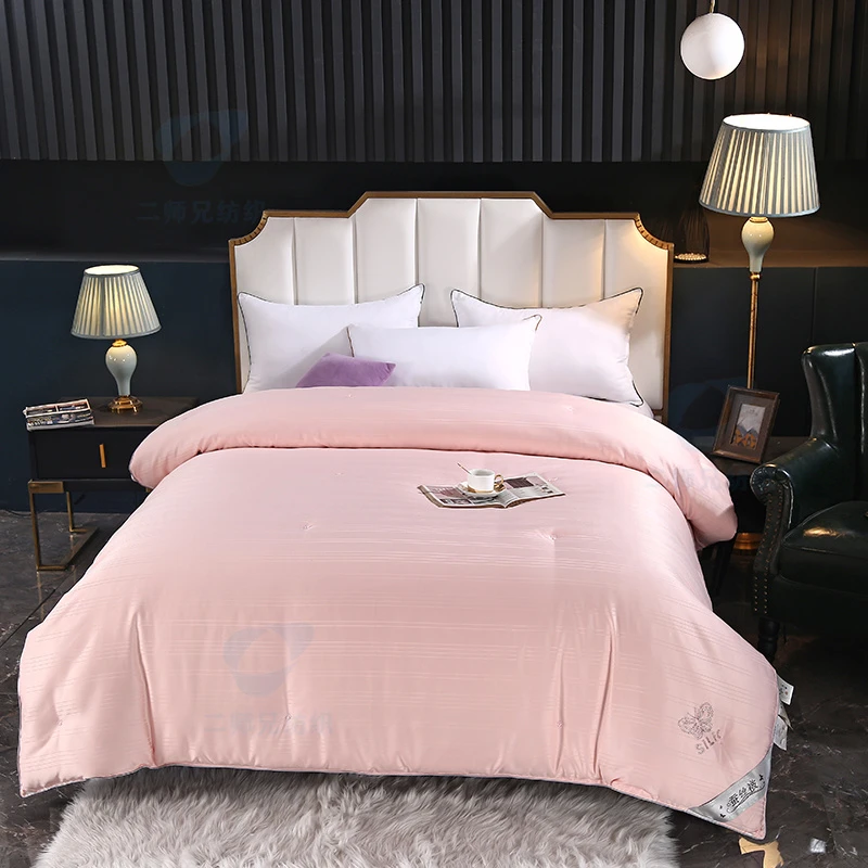 高档云锦烫钻提花手工秋冬加厚被双人蚕丝绵被保暖被子冬被亲肤