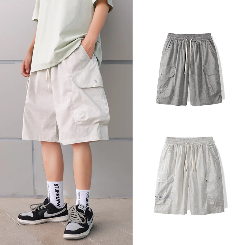 【中考裤】青少年夏季宽松学生运动潮流百搭简约脏脏短裤1X5P51706