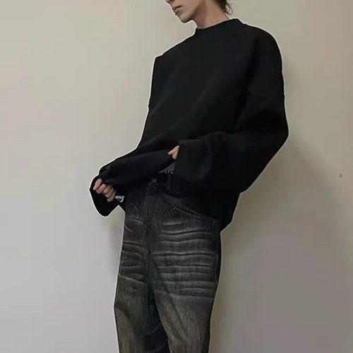 庆庆自制高品质重磅秋冬德绒打底半高领T恤300g纯色百搭简约内搭