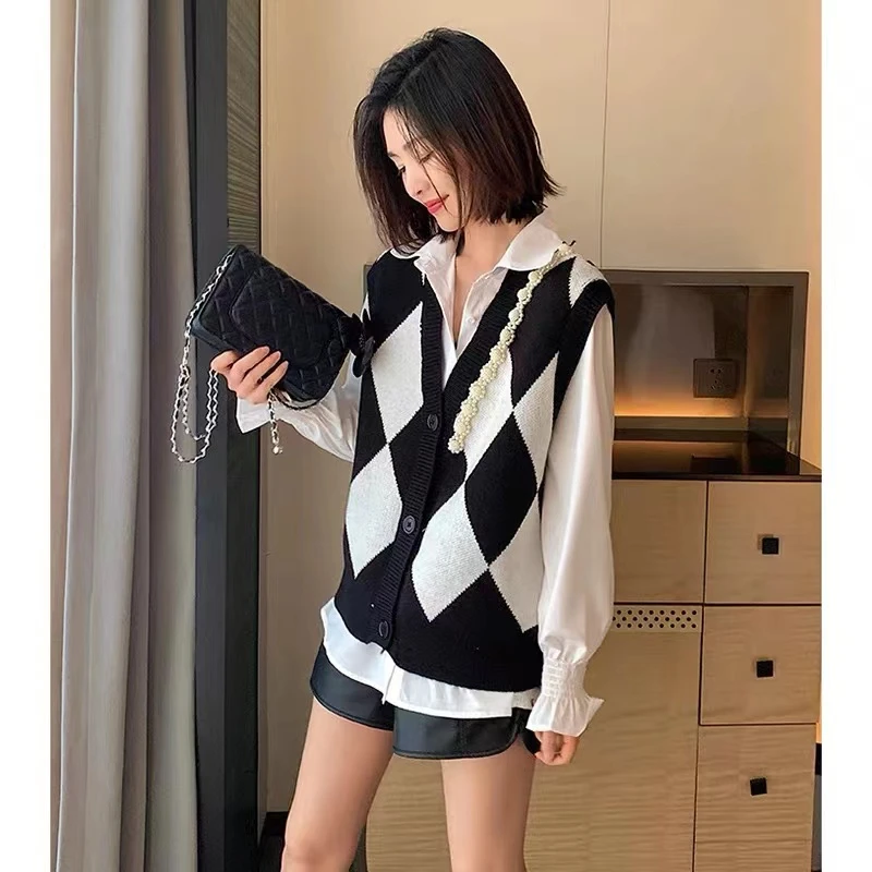 【集合链接】秋冬新款针织开衫马甲百搭气质女款25F1809时尚宽松