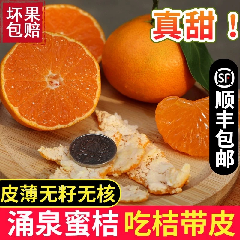 现货高品高山临海涌泉蜜桔子无核黄岩蜜橘当季新鲜水果橘子礼盒装