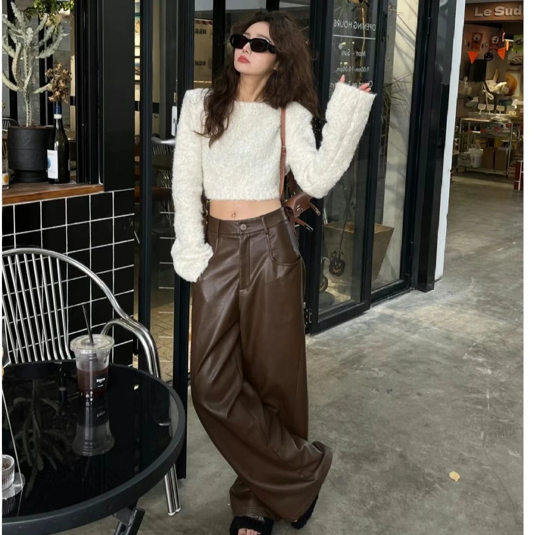 慵懒风短款毛衣女2024秋冬季时尚百搭宽松软糯气质套头针织衫上衣