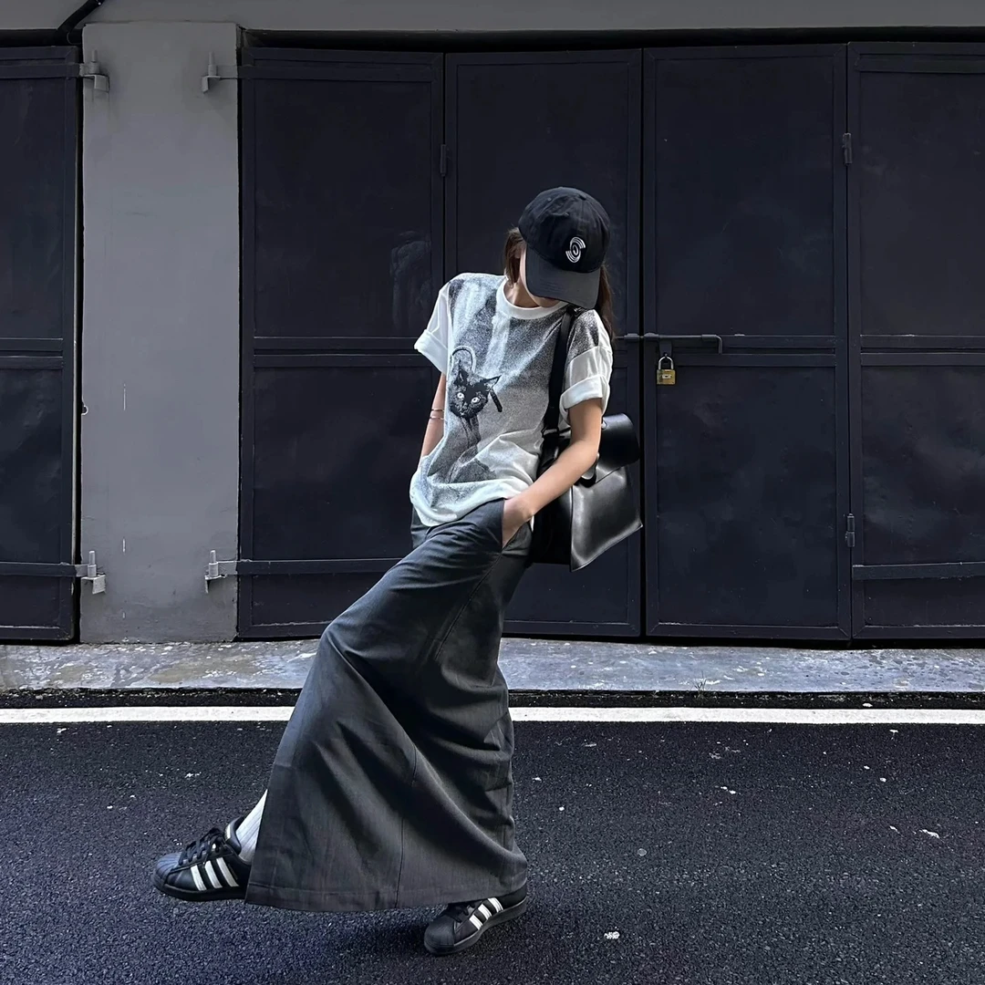 夏季2025新款圆领ins气质时尚T恤女宽松休闲打底衫显瘦短袖上衣