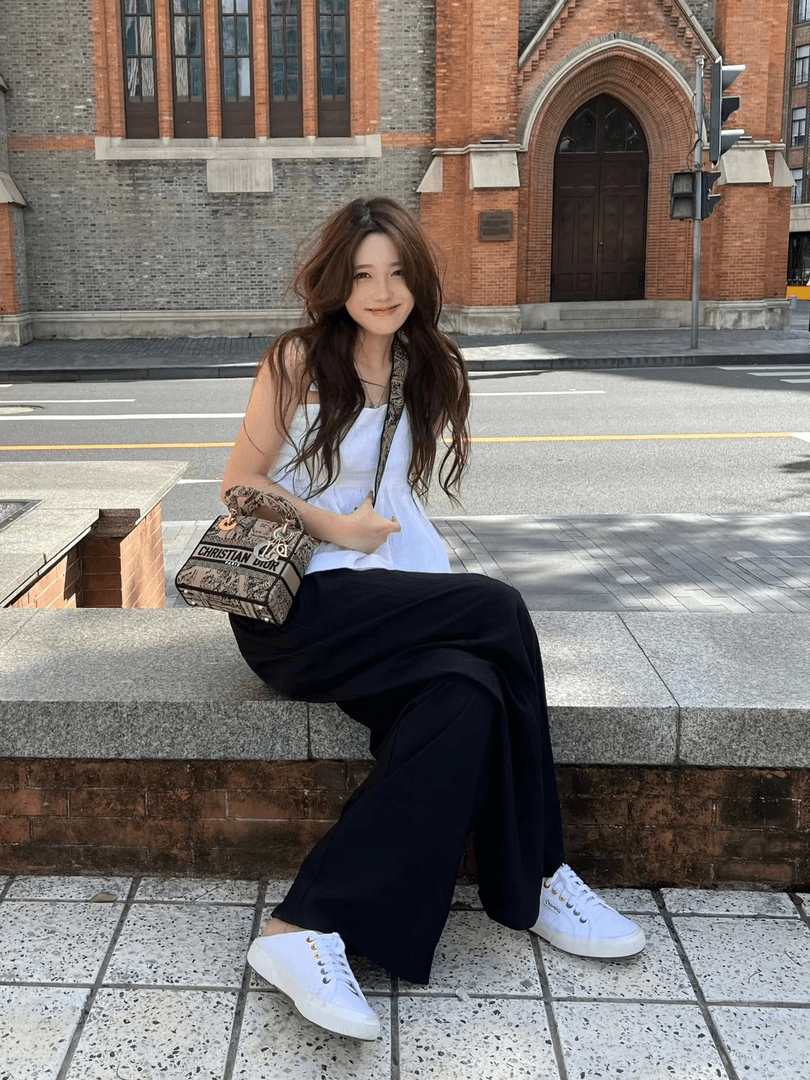 韩国chic夏季法式甜美一字肩抹胸设计系带蝴蝶结修身显瘦吊带背心
