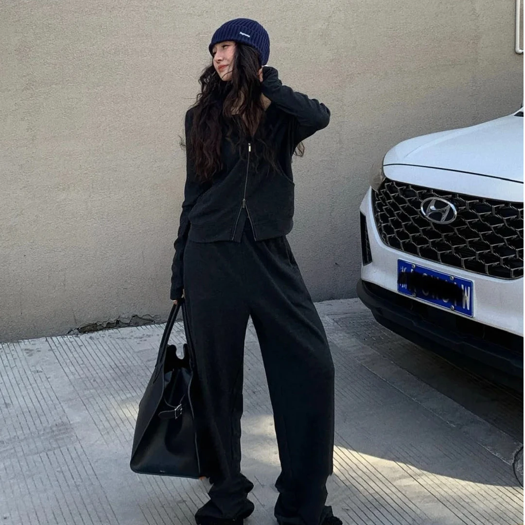 2024早秋新款休闲时尚套装运动韩版洋气百搭秋季显瘦开衫卫衣套装