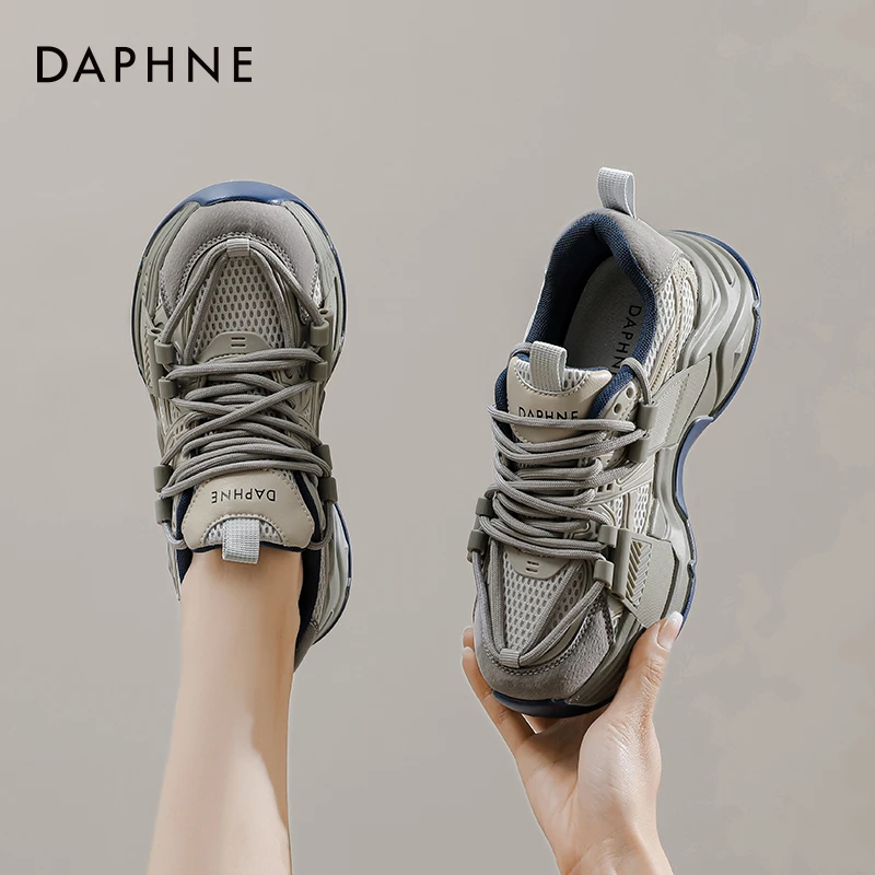 达芙妮厚底老爹鞋女款2023新款女鞋百搭休闲运动鞋爆款鞋子女春秋