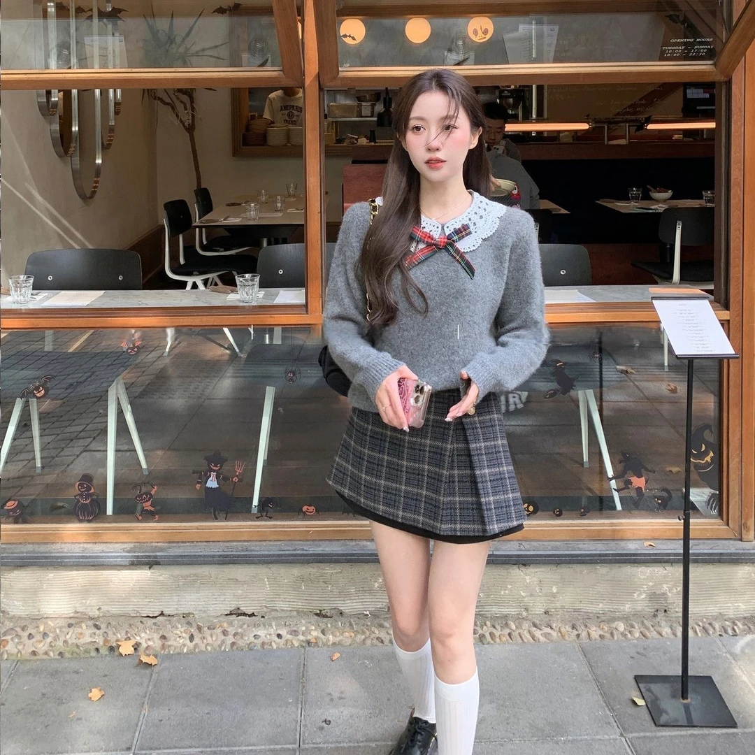【小贝推荐】温柔系炸街奶乖活泼减龄盐系学院风毛衣XQ2060