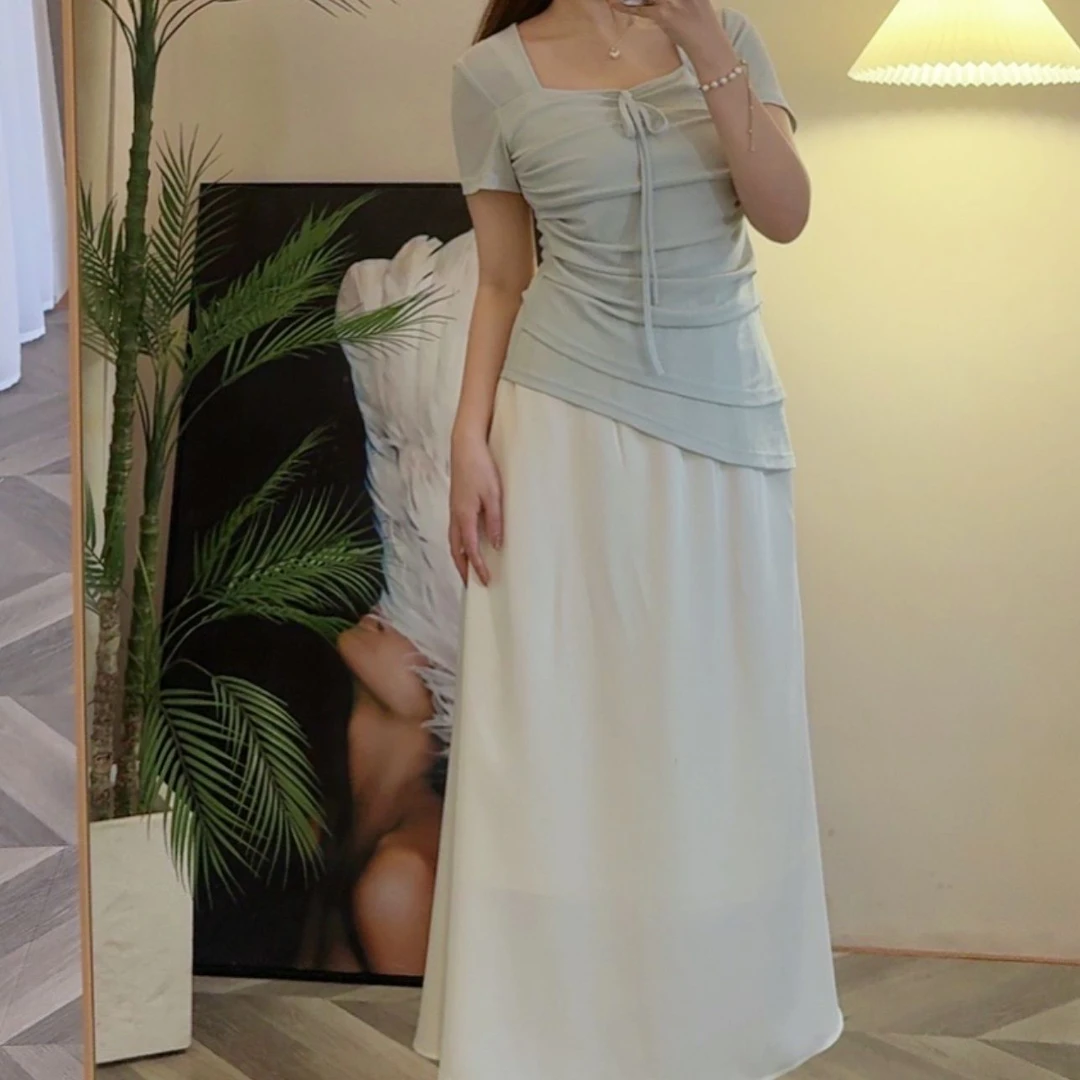 【婷哥定制  诗与远方】夏季新款优雅鱼尾半身裙HLY3022